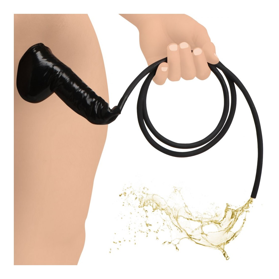GUAINA CON CANNULA PER PISSING SEX TOY IN LATEX...