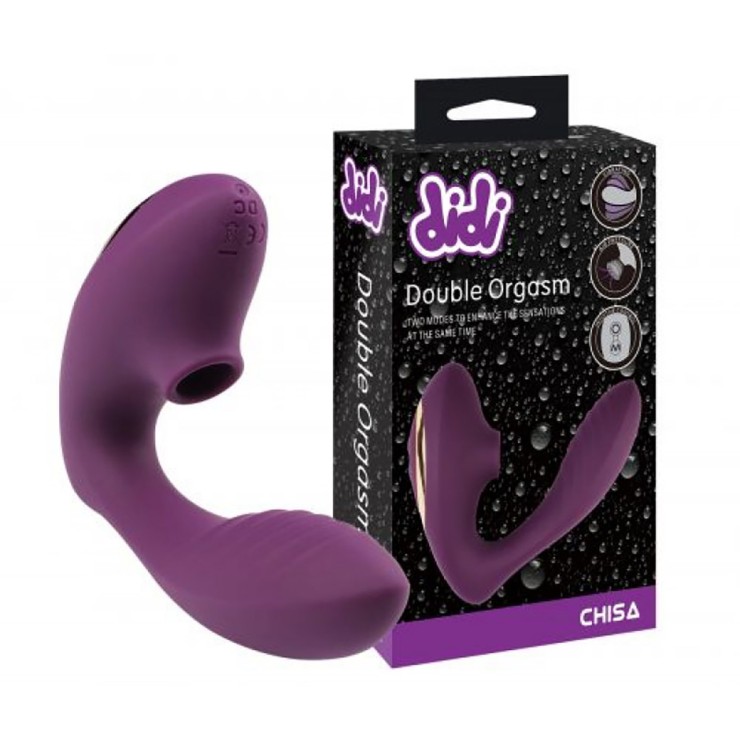 STIMOLATORE DOPPIO PER DONNA CON SUZIONE CLITORIDE E...