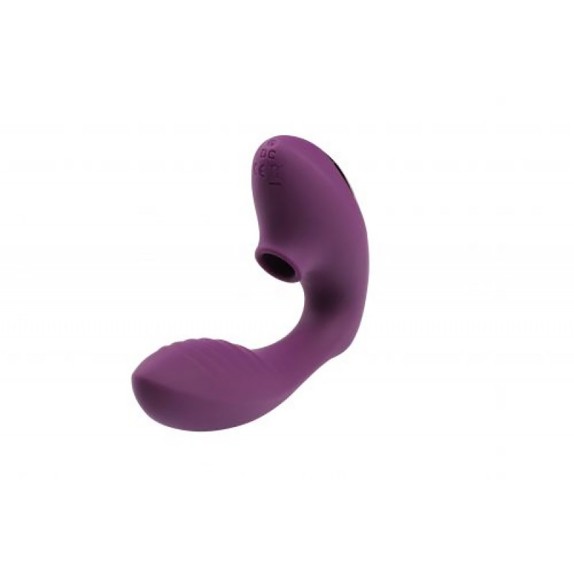 STIMOLATORE DOPPIO PER DONNA CON SUZIONE CLITORIDE E VIBRATORE PUNTO G DOUBLE ORGASM