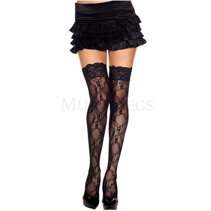 CALZE DA REGGICALZE SEXY PER DONNA CON RICAMI STILE PIZZO...