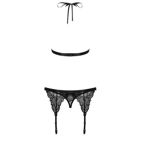 COMPLETO INTIMO SEXY PER DONNA SET TRE PEZZI IN FANTASIA