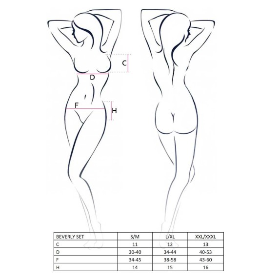 COMPLETO INTIMO SEXY APERTO CON REGGIZALZE BEVERLY SET 