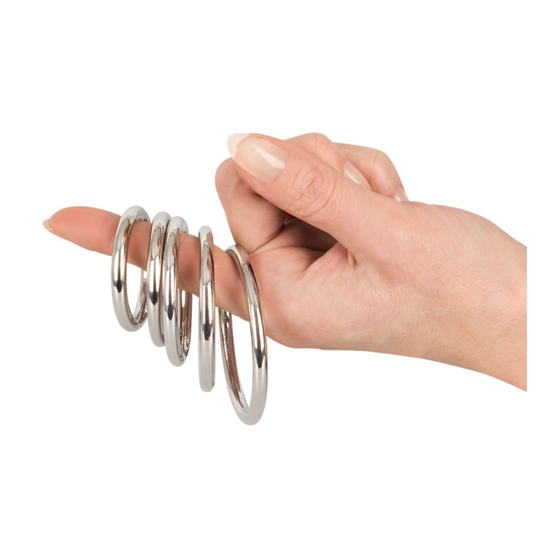 ANELLI COCK RING PER PENE IN METALLO SET 5...