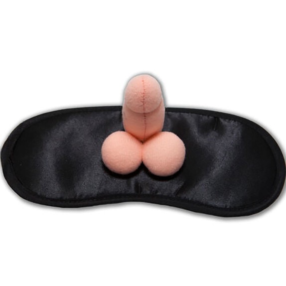 MASCHERA DA NOTTE NERA CON PENE IN PELUCHES MORBIDO GADGET SEXY