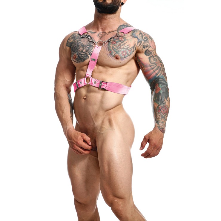 HARNESS SEXY PER UOMO CON CINGHIE REGOLABILI ROSA...