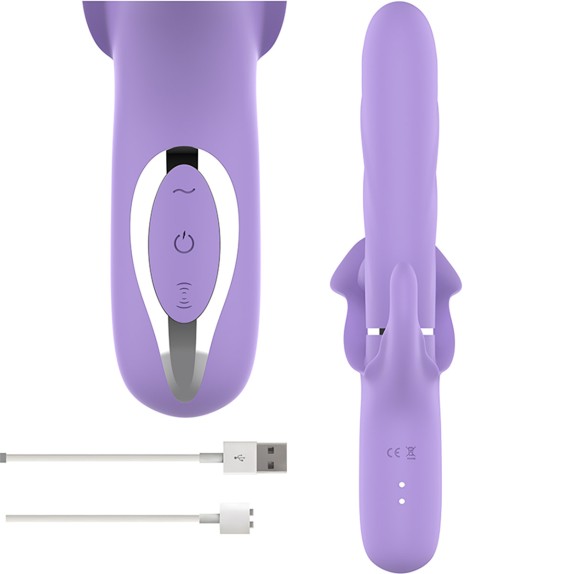 SEX TOY VIBRANTE TRIPLO VAGINALE ANALE CON STIMOLATORE CLITORIDE BILLIE