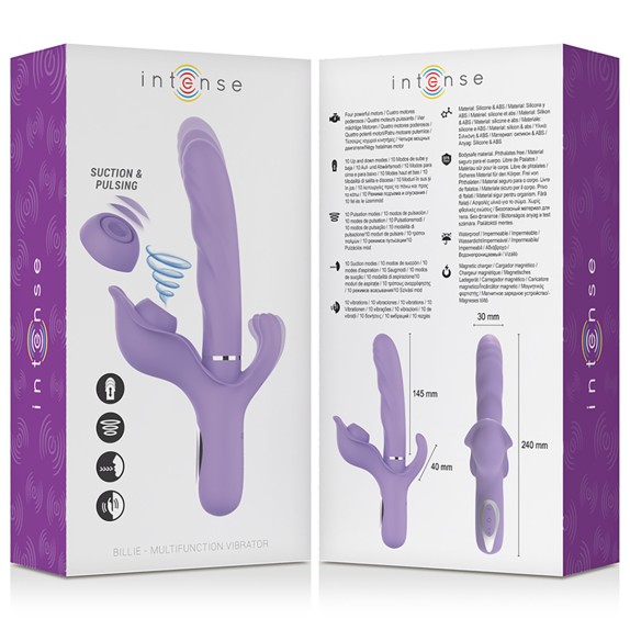SEX TOY VIBRANTE TRIPLO VAGINALE ANALE CON STIMOLATORE CLITORIDE BILLIE