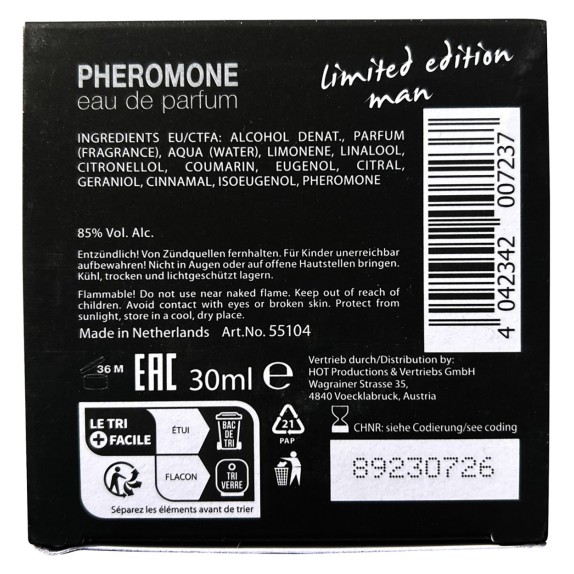 PROFUMO AI FEROMONI PER UOMO DUBAI EDIZIONE LIMITATA NERO