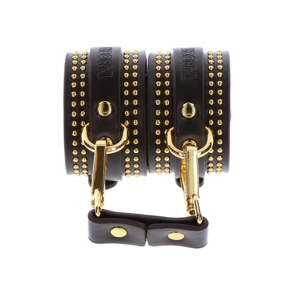 copy of CAVIGLIERE SEXY IN PELLE SINTETICA NERA CON DETTAGLI DORATI E BORCHIE TABOOM