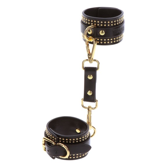 copy of CAVIGLIERE SEXY IN PELLE SINTETICA NERA CON DETTAGLI DORATI E BORCHIE TABOOM