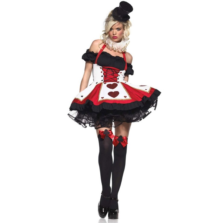 REGINA DI CUORI COSTUME TRAVESTIMENTO SEXY PER DONNA 2...