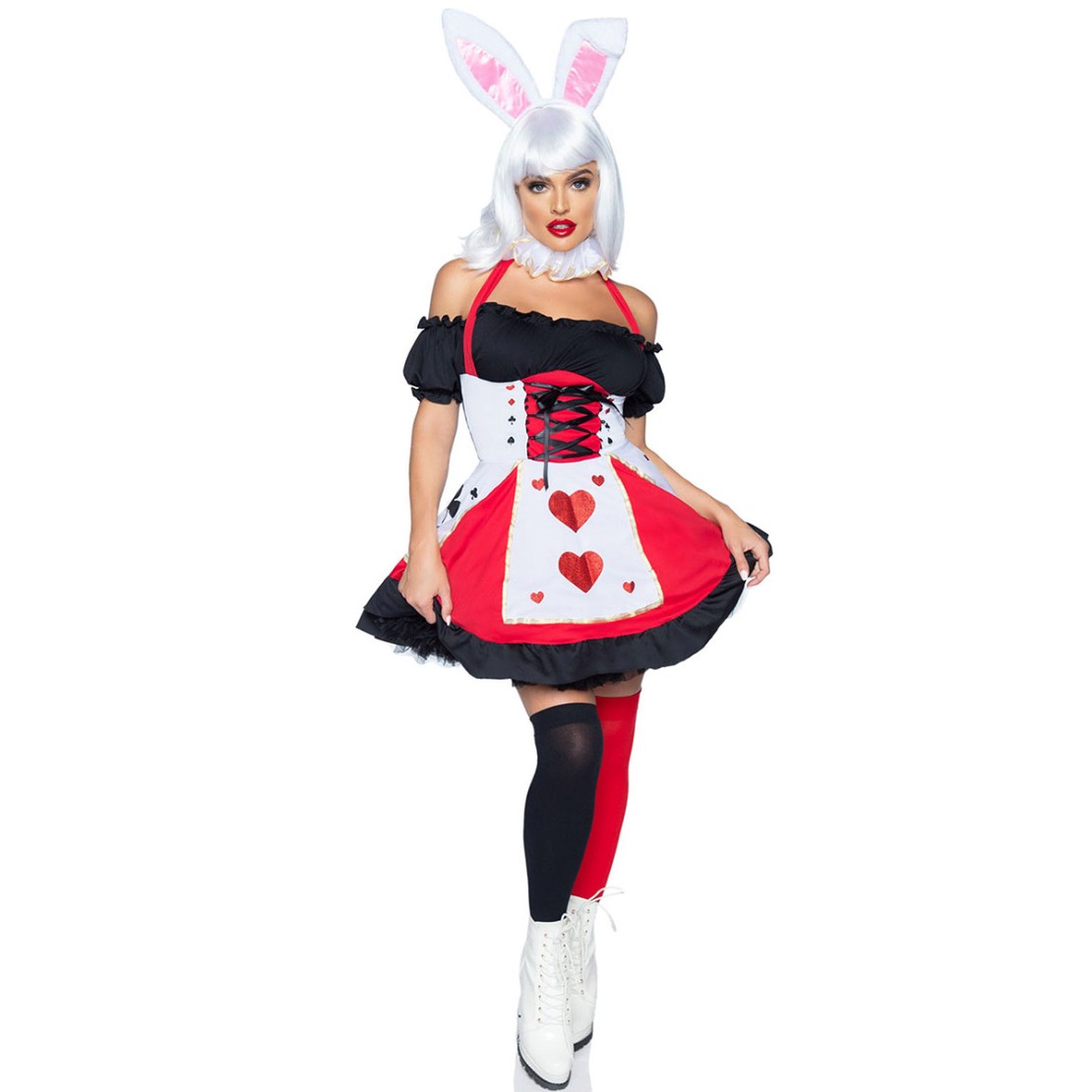 REGINA DI CUORI COSTUME TRAVESTIMENTO SEXY PER...