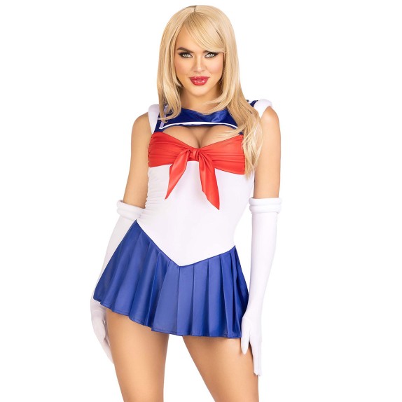 SAILOR MOON TRAVESTIMENTO SEXY PER DONNA ALLA MARINARA 3 PEZZI LEG AVENUE