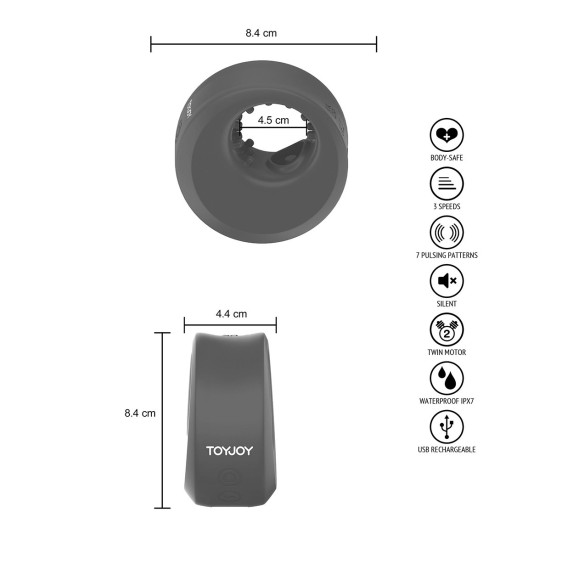 MASTURBATORE PER UOMO A FORMA DI ANELLO CON VIBRAZIONE E PULSAZIONE ZEPHYR