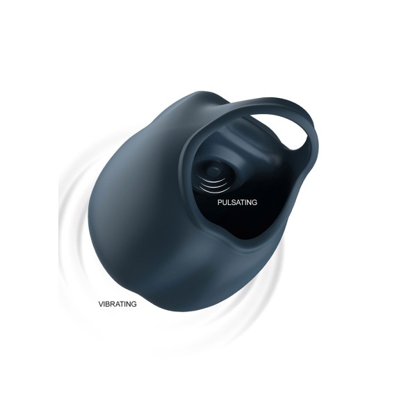 STIMOLATORE DELLO SCROTO VIBRANTE E PULSANTE CON RICARICA USB BRONX