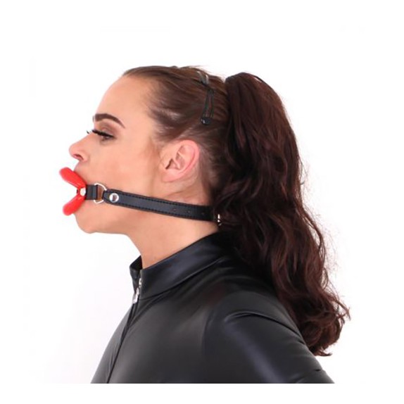 MORSO-GAG A FORMA DI BOCCA DIAMETRO 8 CM CON CINGHIA REGOLABILE