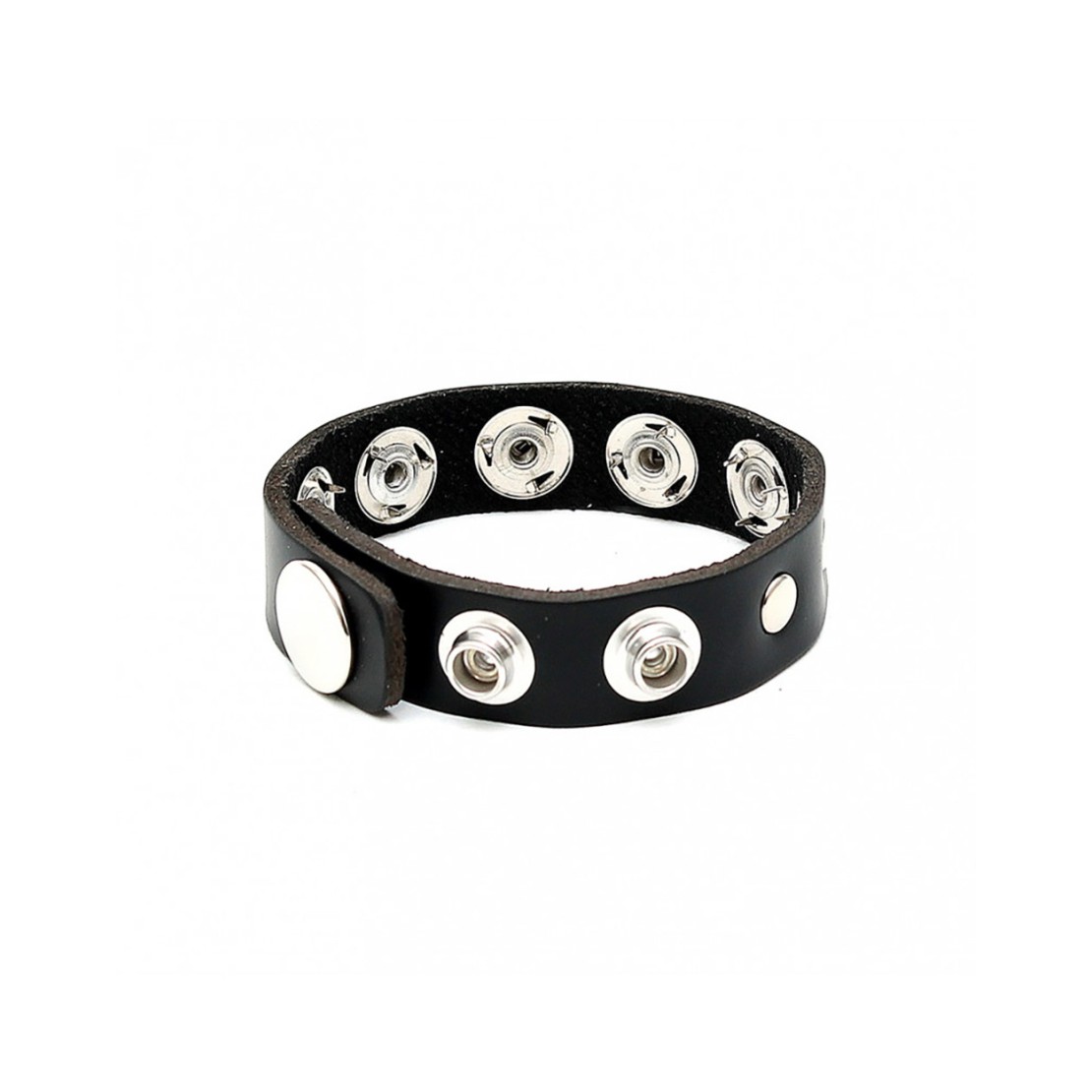 ANELLO IN PELLE COK RING REGOLABILE CON PUNTINE...