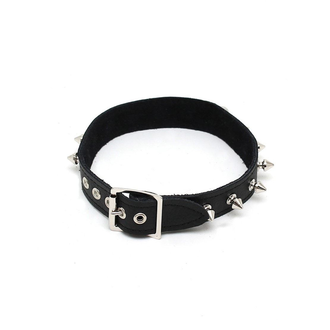COLLARE FETISH SEXY PELLE NERO DONNA CON...