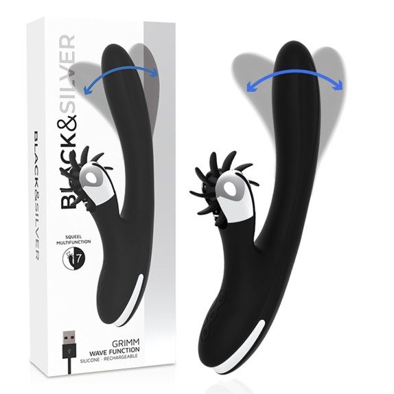 RABBIT STIMOLATORE CLITORIDEO E DEL PUNTO G VIBRANTE E OSCILLANTE GRIMM