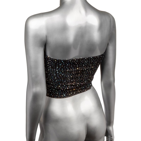 TOP A FASCIA IN RETE CON STRASS RADIANCE