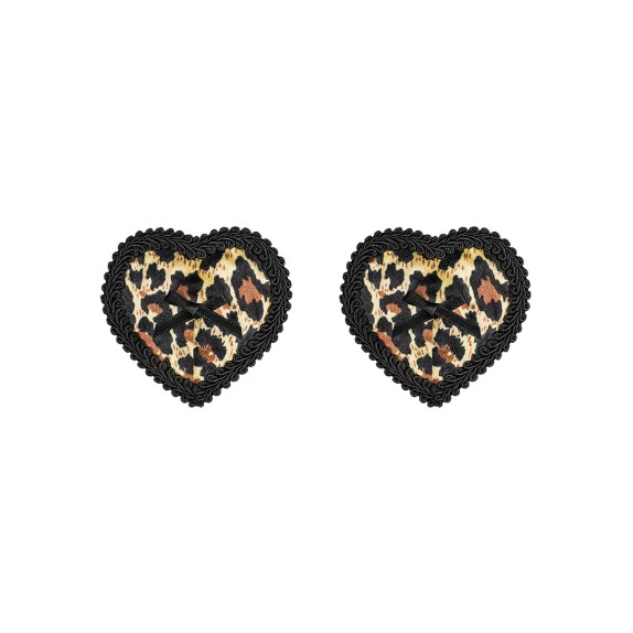 COPRICAPEZZOLI SEXY A CUORE LEOPARDATI CON FIOCCO SELVY