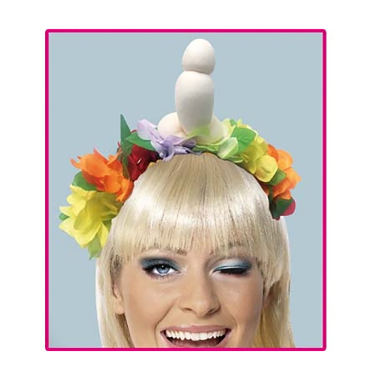 CERCHIETTO SEXY FLOREALE CON PENE MORBIDO