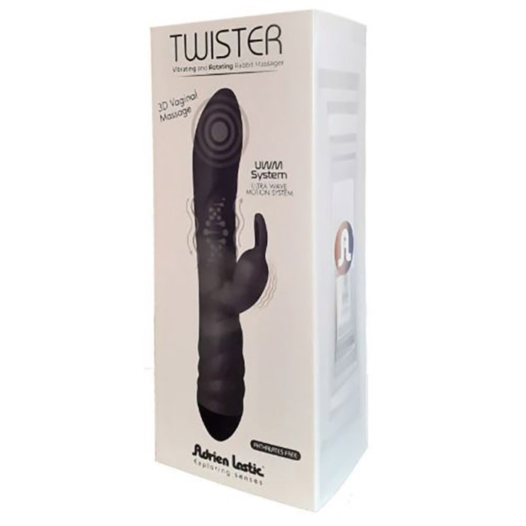 RABBIT TWISTER SEX TOY CON VIBRAZIONE E PERLE CON...