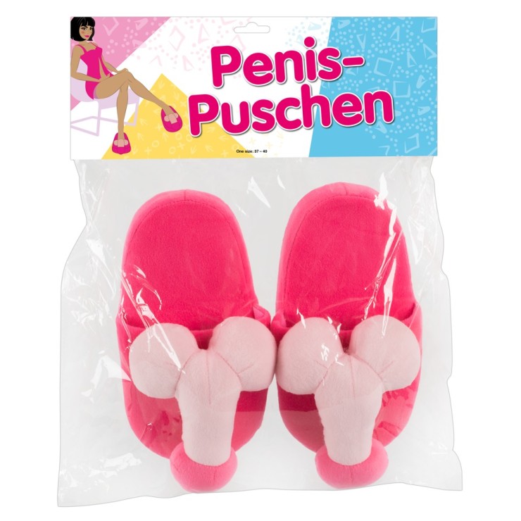 CIABATTE SEXY CON PENE IN PELUCHE ARTICOLO SCHERZOSO