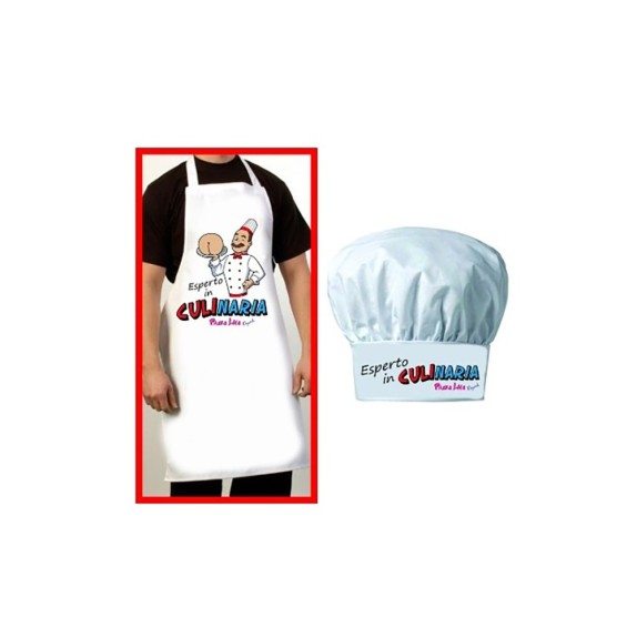 GREMBIULE PER UOMO CON CAPPELLO CUOCO ARTICOLO SCHERZOSO