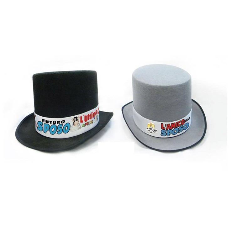 CILINDRO-CAPPELLO SEXY CON VARIE SCRITTE: SPOSO-COMPLEANNO