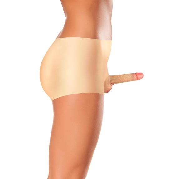 MUTANDA STRAP-ON IN SILICONE REALISTICA INDOSSABILE CON FALLO CAVO REAL MANLY SOFT SKIN