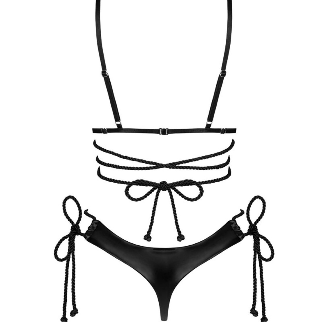 SET 2 PEZZI REGGISENO COPPE APERTE E PERIZOMA...