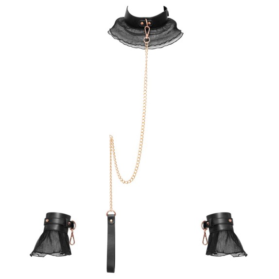 copy of COSTRITTIVO SEXY SET 3 PEZZI BONDAGE CON CATENE DORATE E PIZZO NERO BAD KITTY