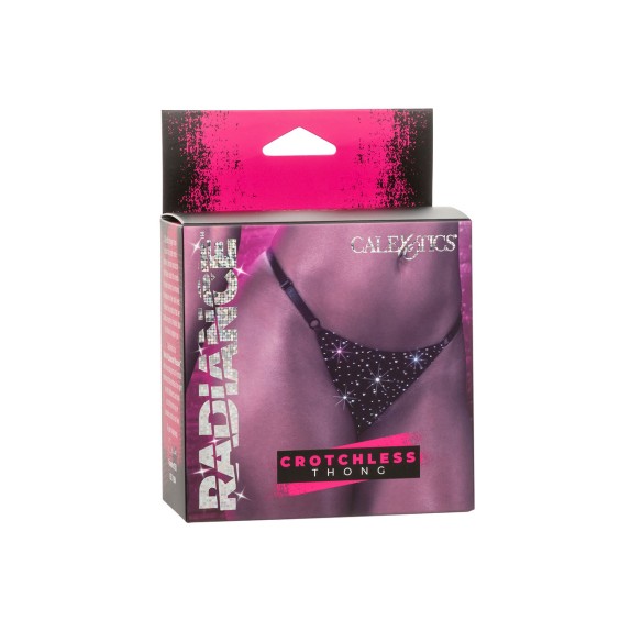 PERIZOMA APERTO SEXY PER DONNA IN MESH CON STRASS BRILLANTI CROTCHLESS THONG