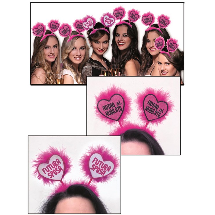 SET DI 6 CERCHIETTI 1 PER LA FUTURA SPOSA E 5 PER LE AMICHE