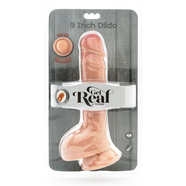 FALLO REALISTICO MORBIDO CON VENTOSA SEX TOY CM. 22,5
