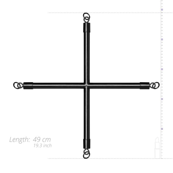 HOGTIE CROSS BAR IN ALLUMINIO CON MOSCHETTONI TONDI PER MANETTE