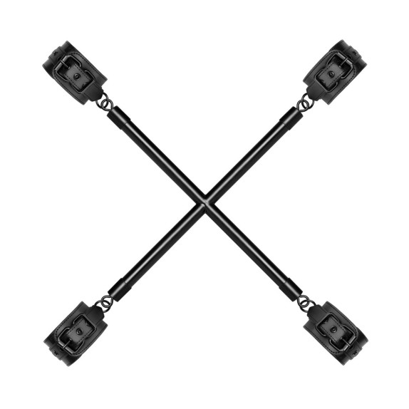 HOGTIE CROSS BAR IN ALLUMINIO CON MOSCHETTONI TONDI E MANETTE