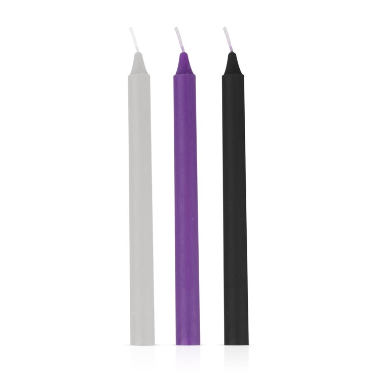 SET DI 3 CANDELE PICCOLE PER GIOCHI SADOMASO HOT WAX CANDLES 2