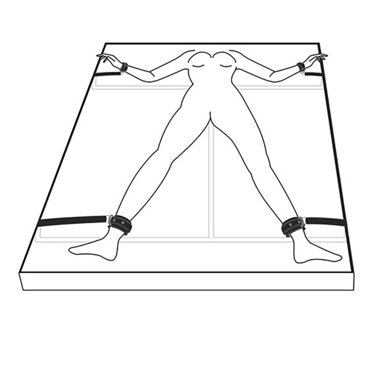 SET COSTRITTIVO DA LETTO CON GINCHIE E MANETTE REGOLABILI 2