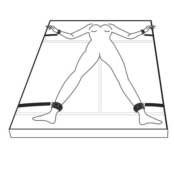 SET COSTRITTIVO DA LETTO CON GINCHIE E MANETTE REGOLABILI