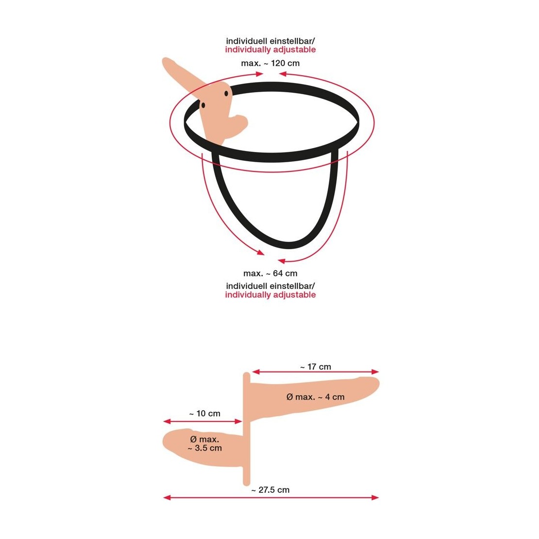 STRAP-ON DUO PROTESI VIBRANTE DOPPIA