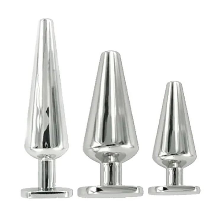 BUTT PLUG- MEDIUM TAPPO ANALE STAINLESS STEEL 2