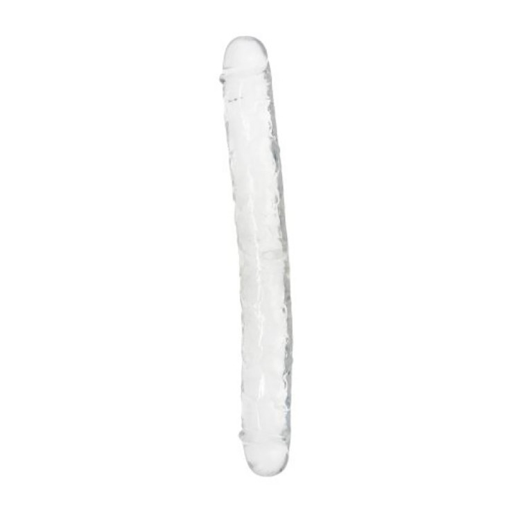 DILDO TRASPARENTE FALLO REALISTICO DOPPIA TESTA 30 CM