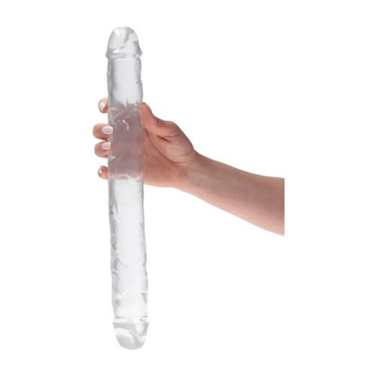 DILDO TRASPARENTE FALLO REALISTICO DOPPIA TESTA 30 CM... 2