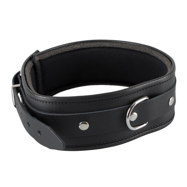 COLLARE ALTO SEXY IN CUOIO REGOLABILE CON FIBBIA 2