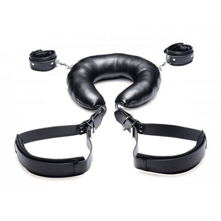 COSTRITTIVO BDSM CON MANETTE E SUPPORTO PER IL COLLO E GAMBE 2