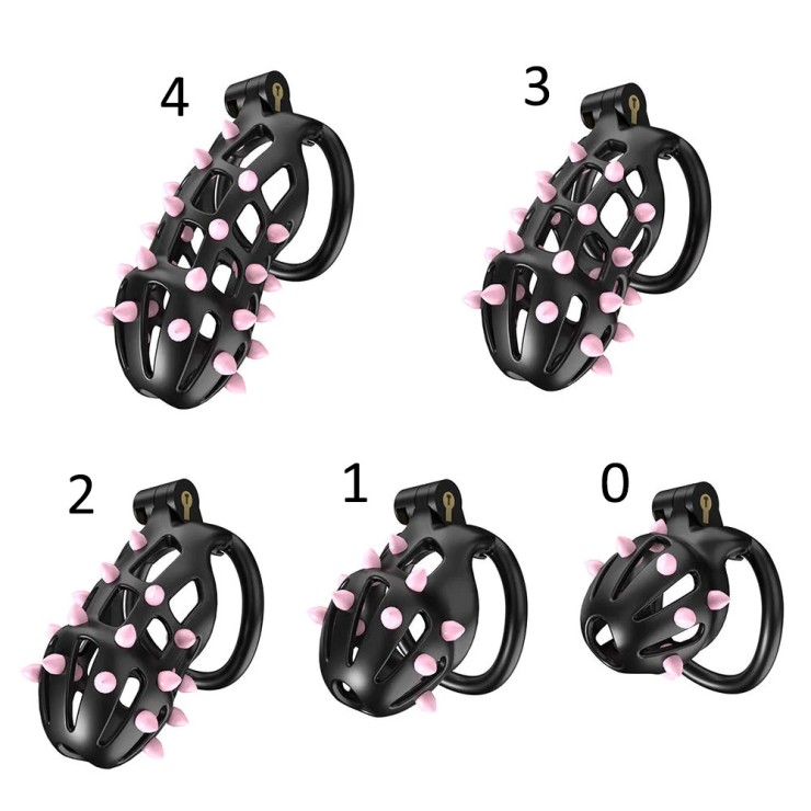 CINTURA DI CASTITA' PER UOMO CON SPUNTE STIMOLANTI E...