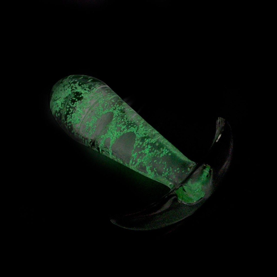 PLUG ANALE IN VETRO SEX TOY UNISEX GLOW IN THE...
