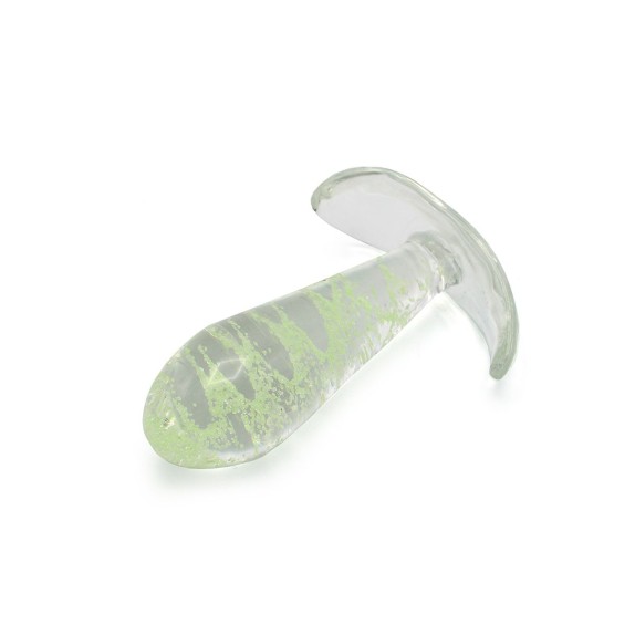 PLUG ANALE IN VETRO SEX TOY UNISEX GLOW IN THE DARK